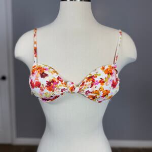 Rhythm. Haven Floral Knotted Bandeau Top, Red, M